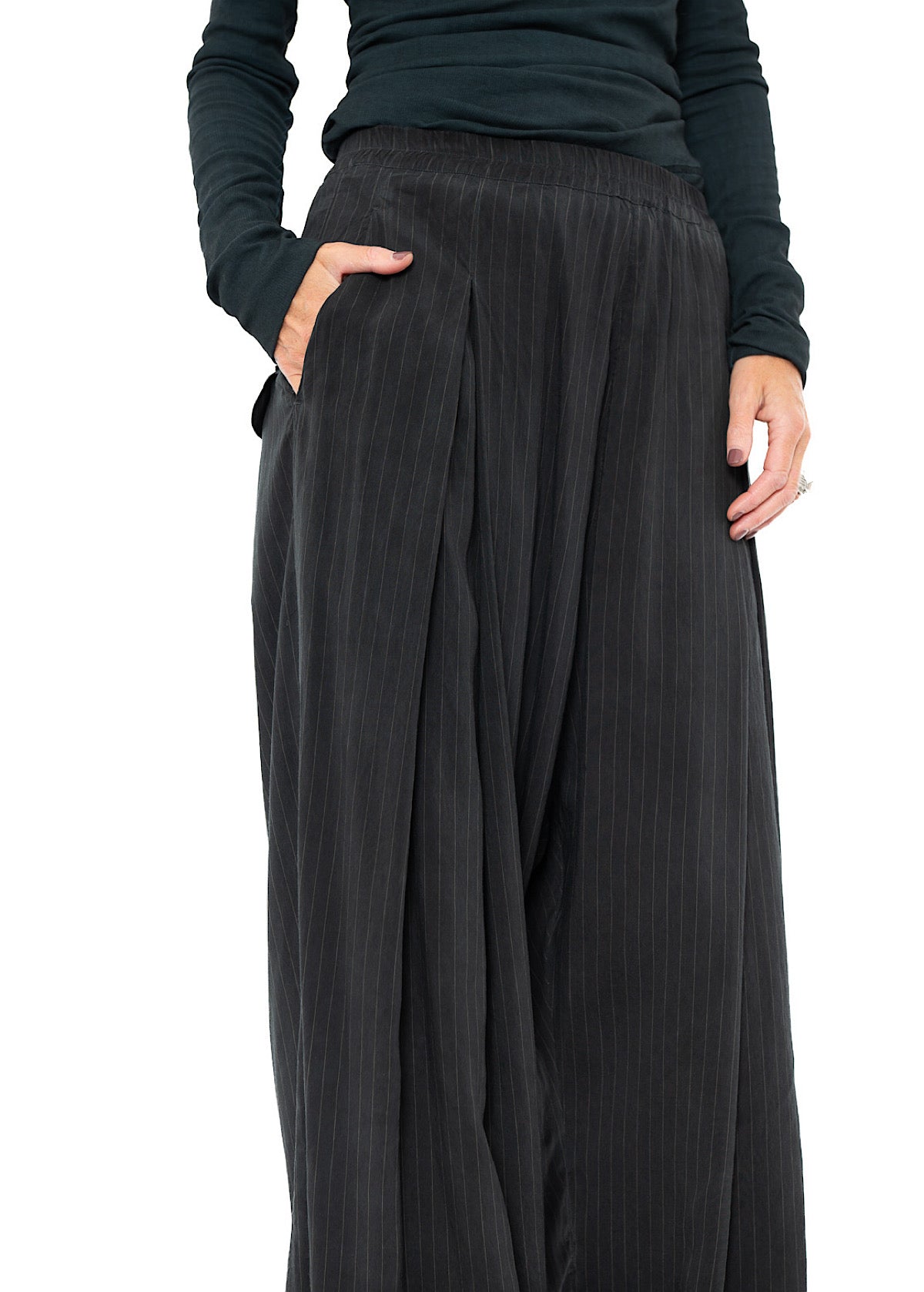 FLUID PINSTRIPE PALAZZO TROUSER