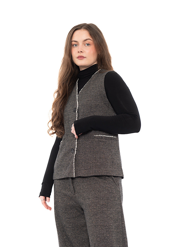 HERRINGBONE GENNY I WAISTCOAT