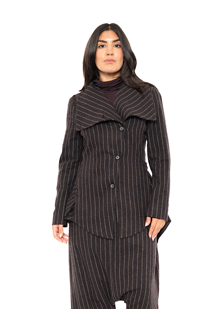 ASYMMETRIC TAILORED WOOL JACKET