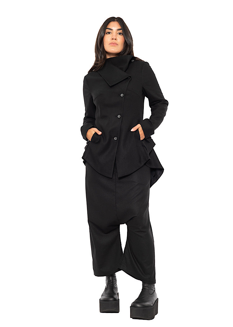 ASYMMETRIC TAILORED WOOL JACKET