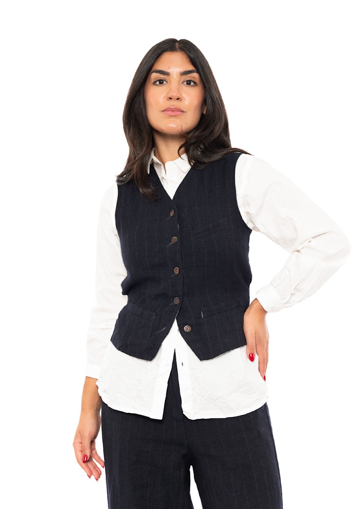 PINSTRIPE GINETTE WAISTCOAT