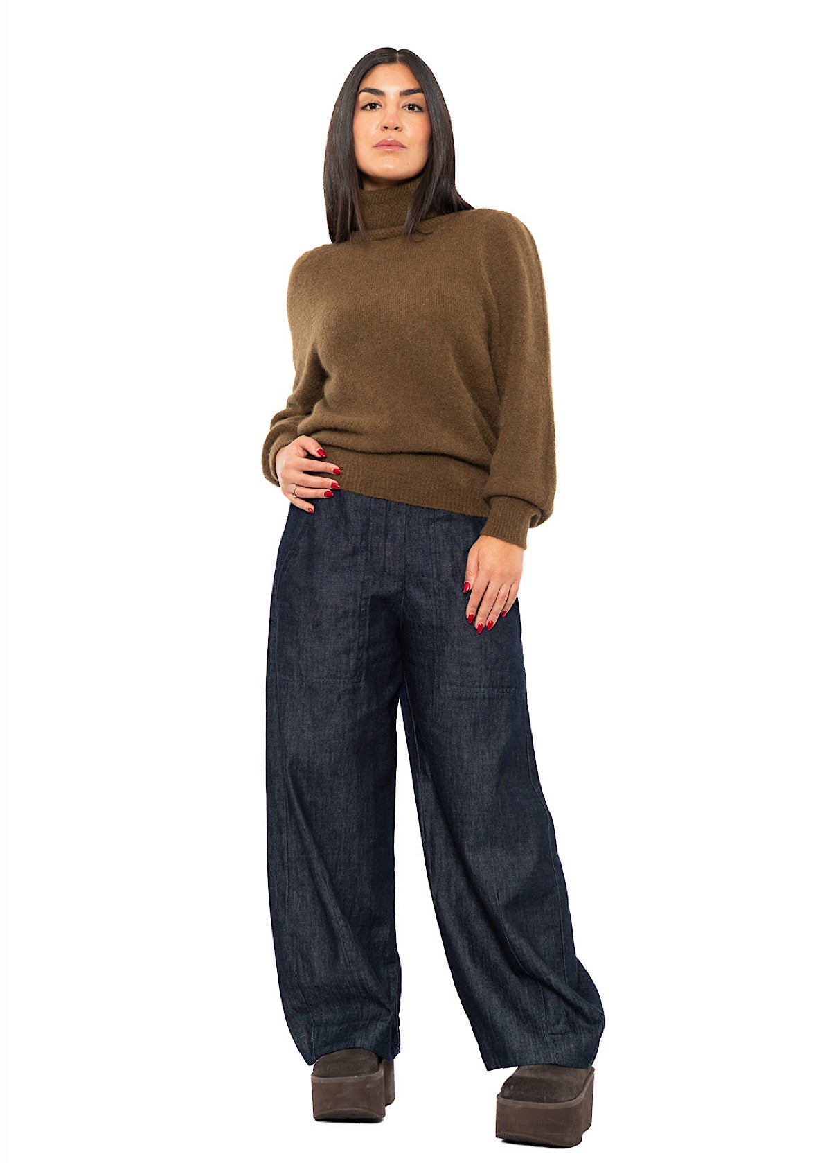 ALPACA-MIX SCULPTURAL PULLOVER