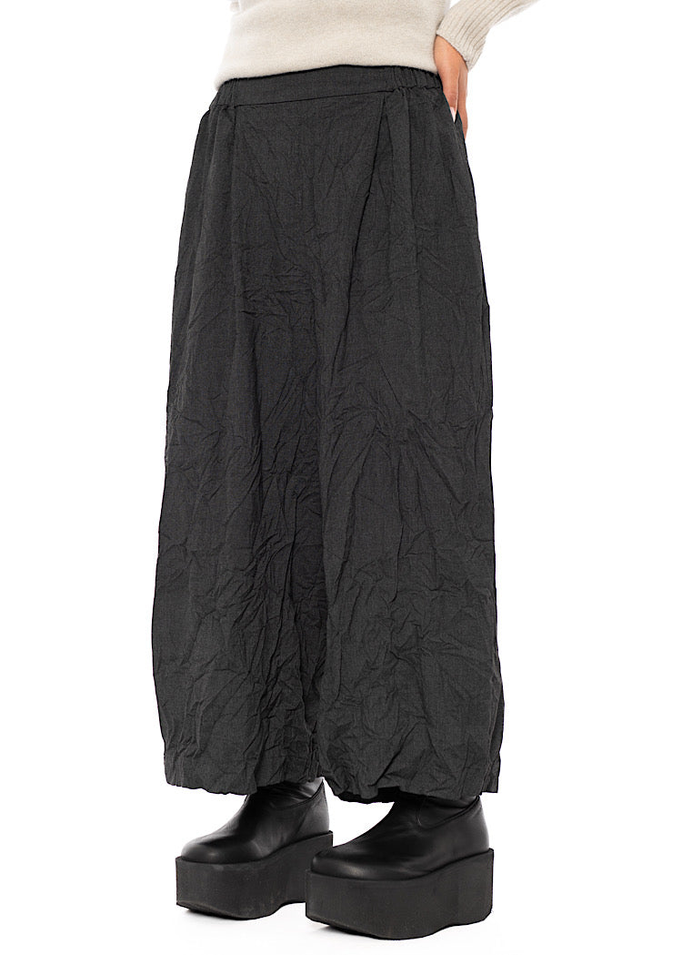 CRINKLE WIDE-LEG TROUSER