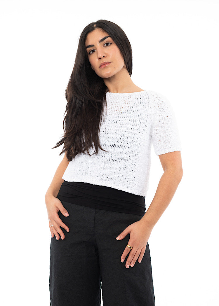 SARAH PACINI CROPPED PULLOVER