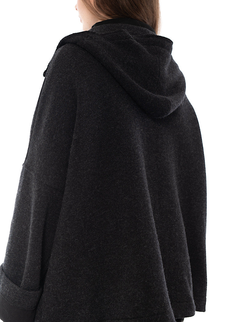 OVERSIZED HOODED WELL JACKET