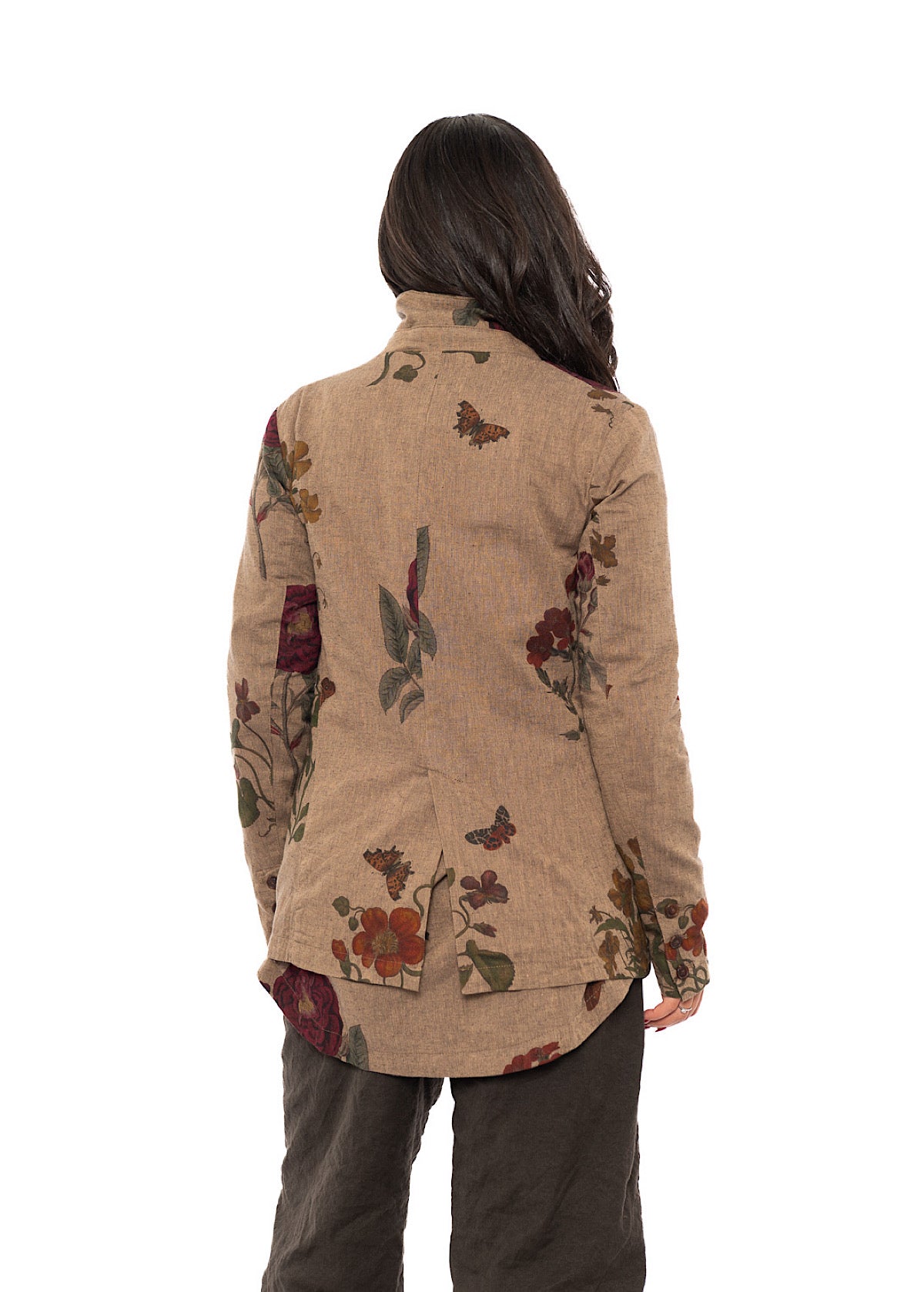 BOTANICAL PRINT TAILORED JACKET