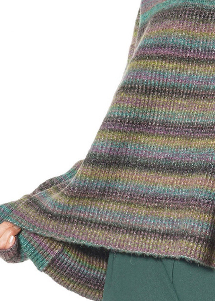 MULTICOLOUR STRIPE KNITTED PULLOVER