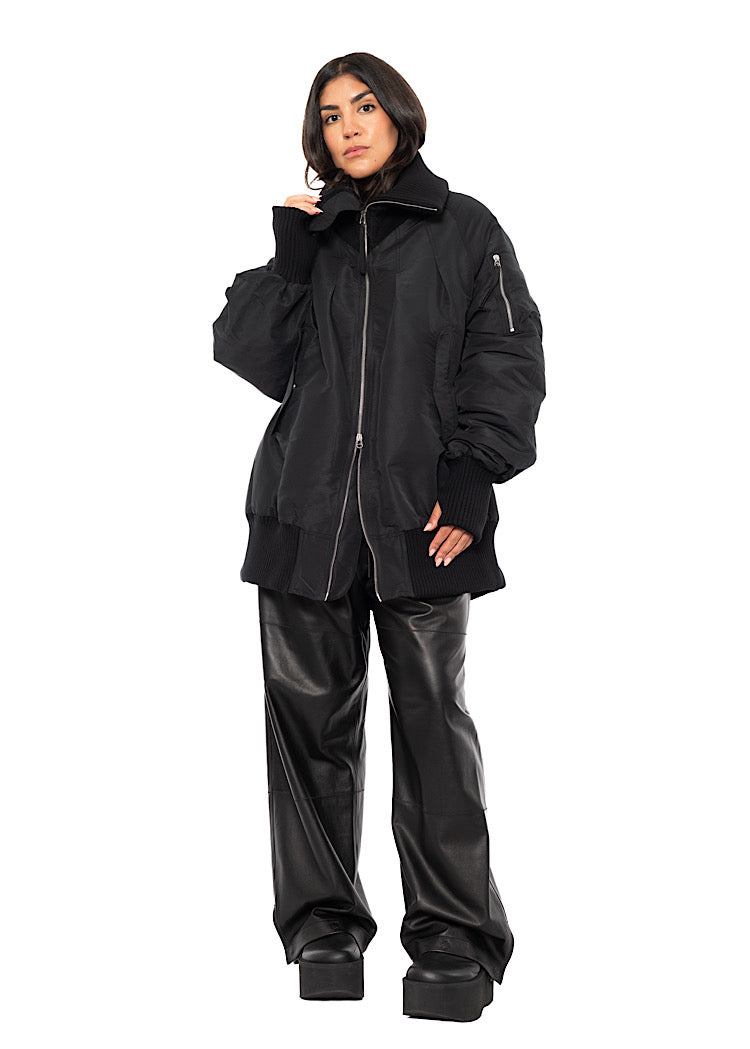 OVERSIZED PADDED BOMBER JACKET
