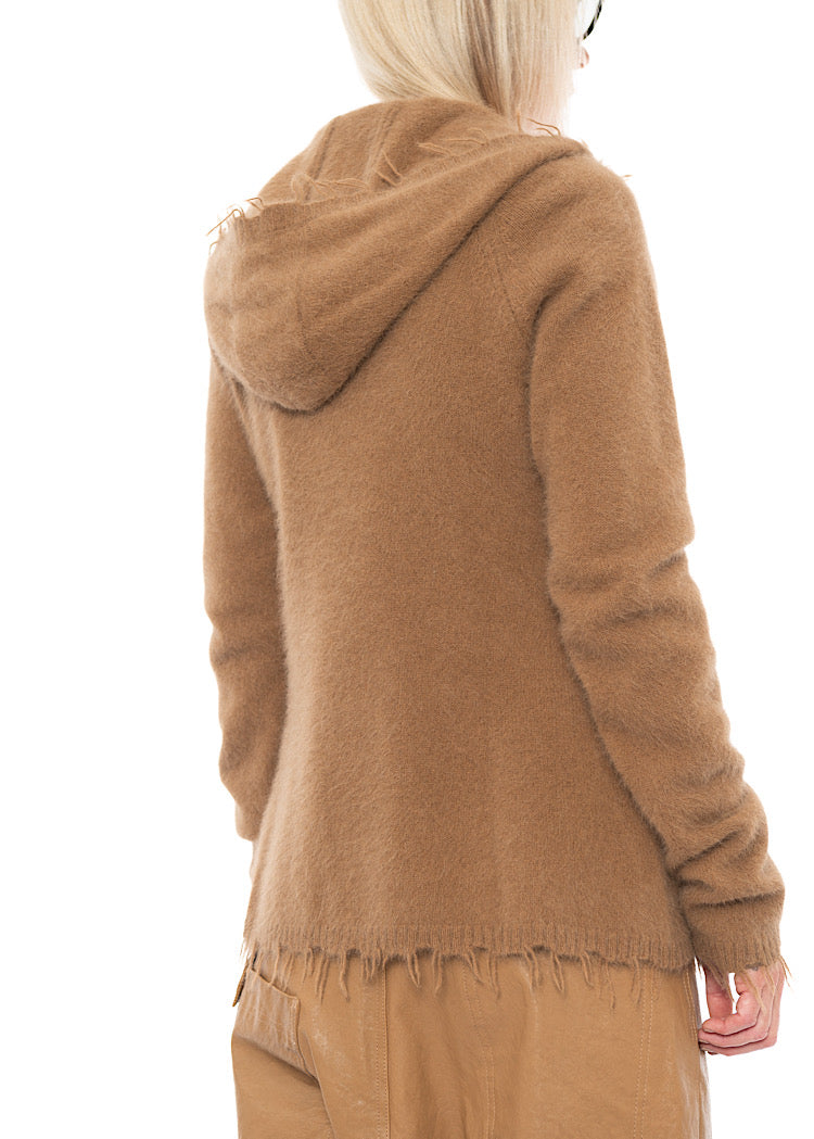 HOODED KNIT CARDIGAN