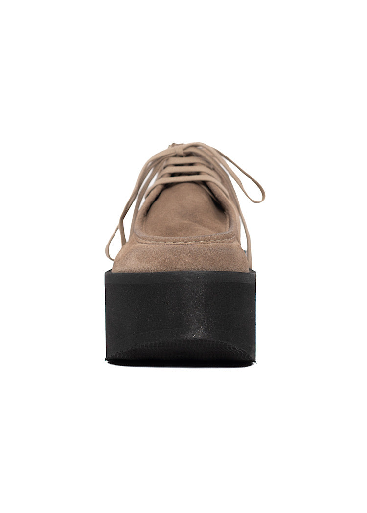 LACE UP SUEDE PLATFORM SHOE