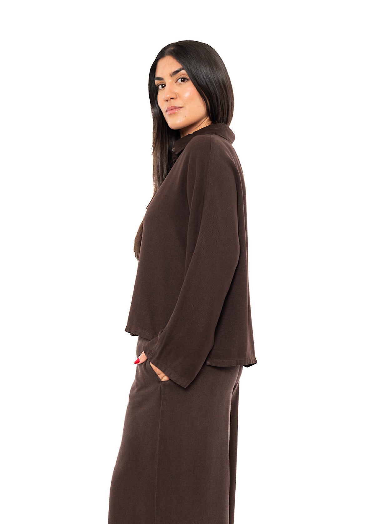 BOXY BATWING SLEEVED BLOUSE