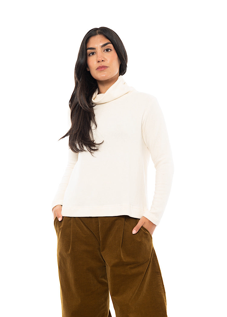COTTON-FLEECE LYDIA PULLOVER