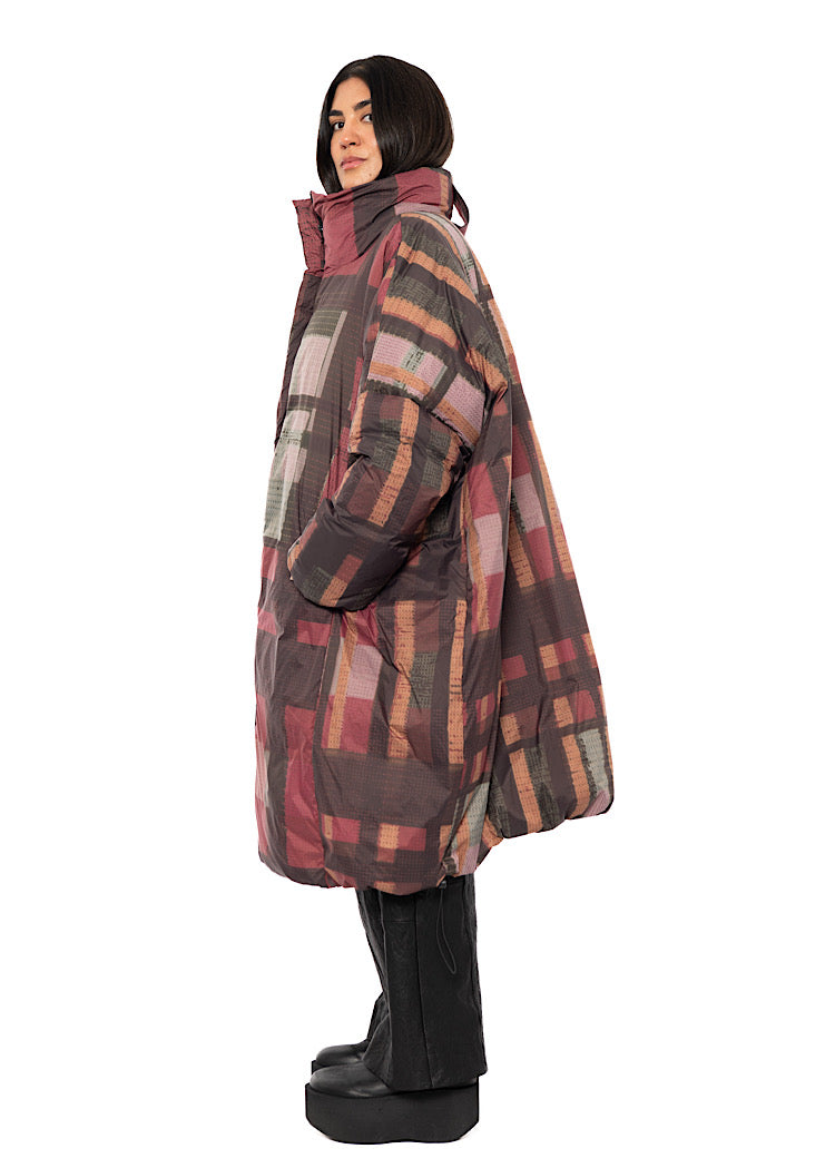 HERITAGE CHECK PUFFER COAT