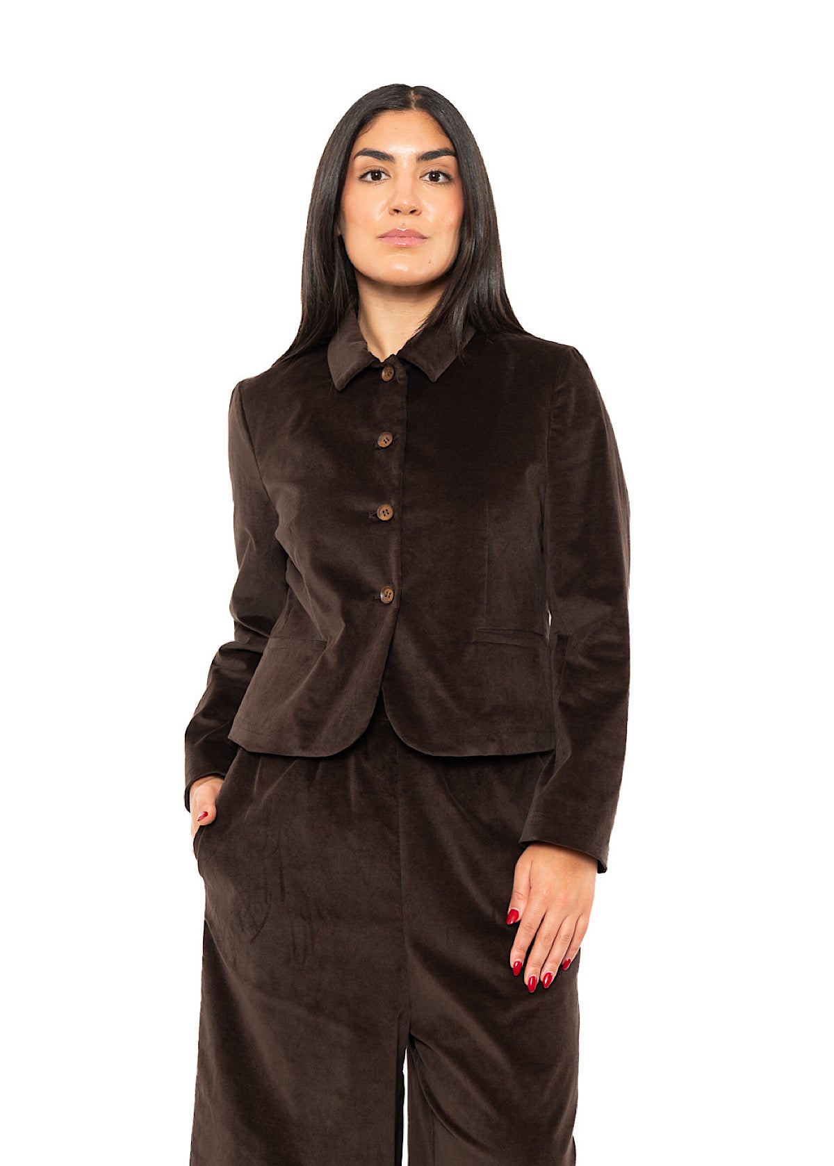 CROPPED VELVET GINNY JACKET
