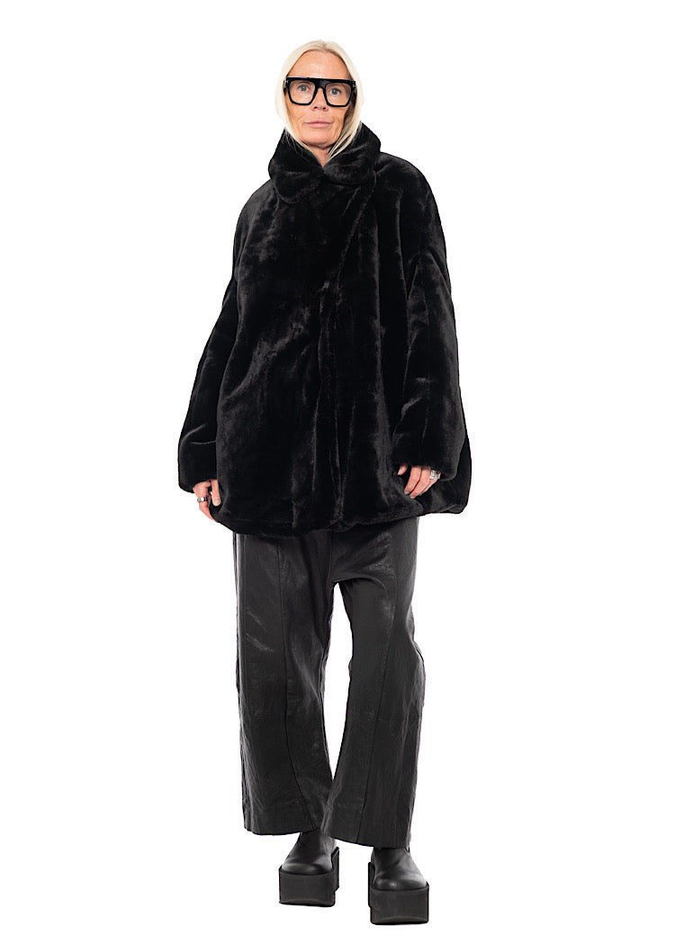 FAUX FUR COCOON JACKET