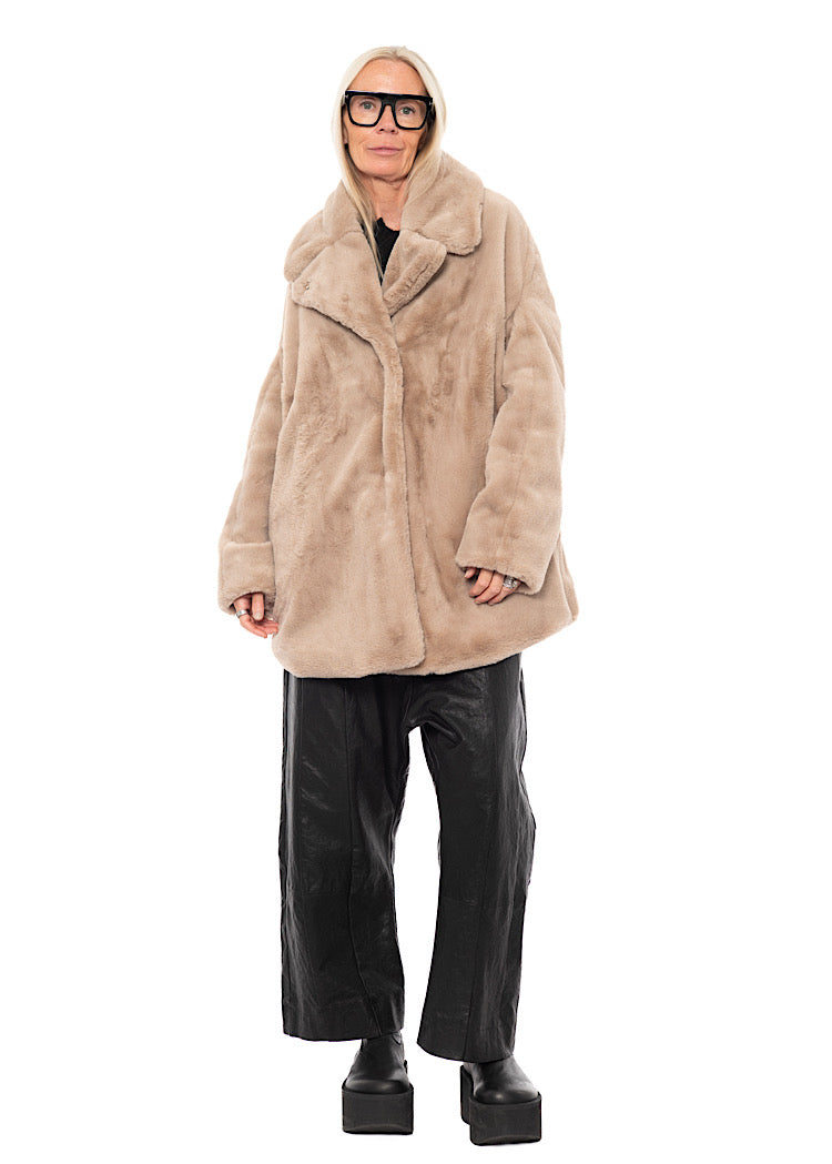 FAUX FUR COCOON JACKET
