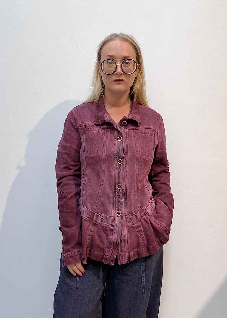 GARMENT-DYED DENIM JACKET *FOREST CLOUD* (Shown in LAVA CLOUD)