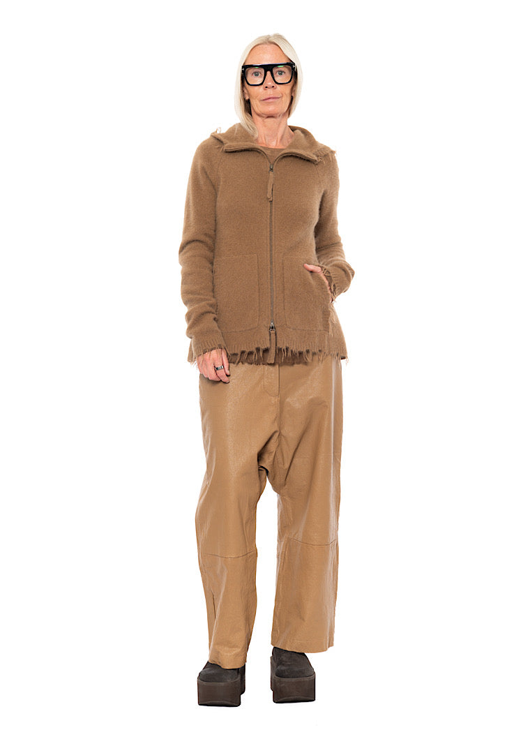 HOODED KNIT CARDIGAN