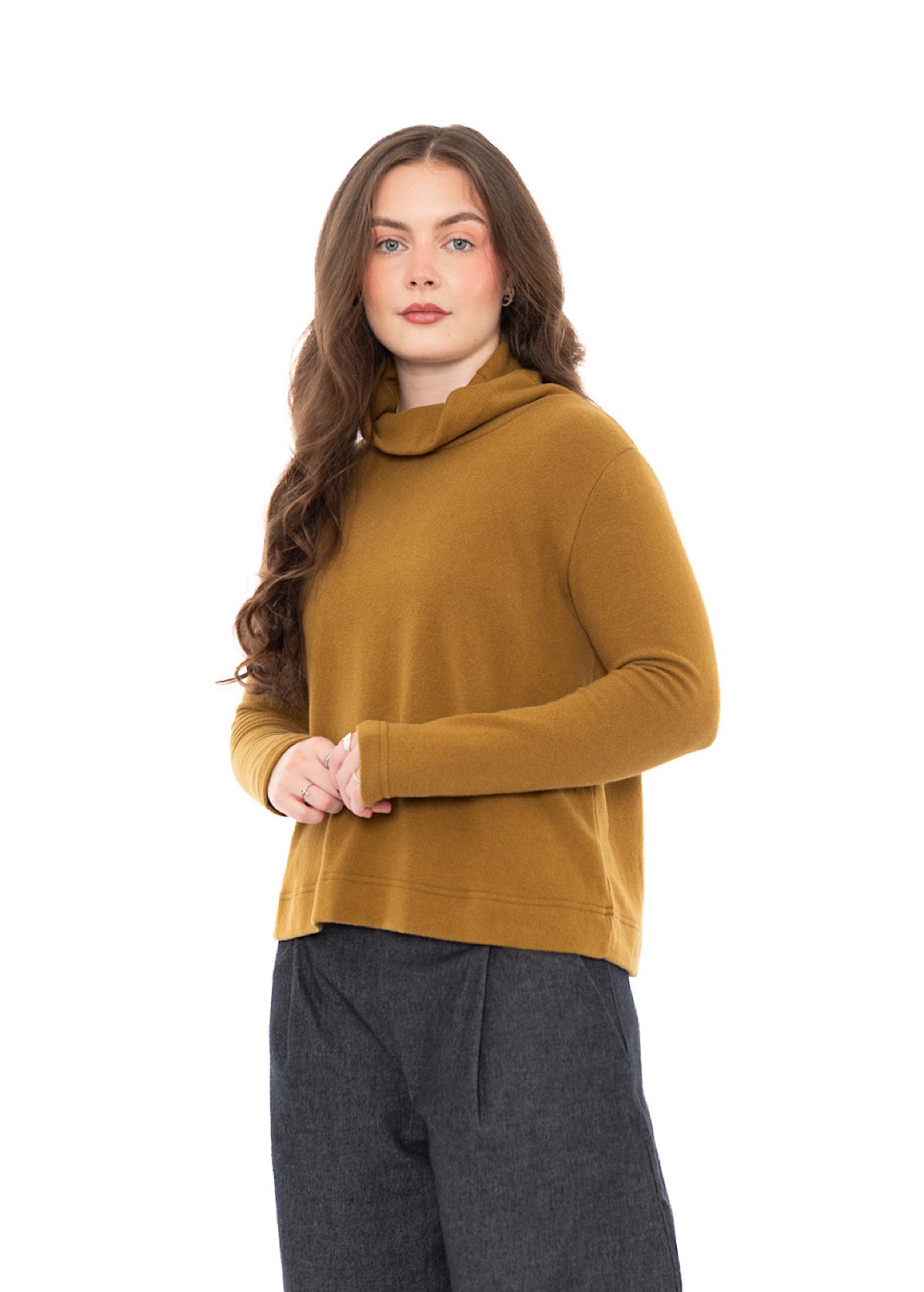COTTON-FLEECE LYDIA PULLOVER