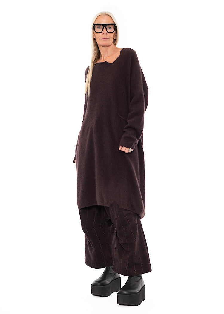 SIGNATURE RACCOON HAIR KNITTED TUNIC