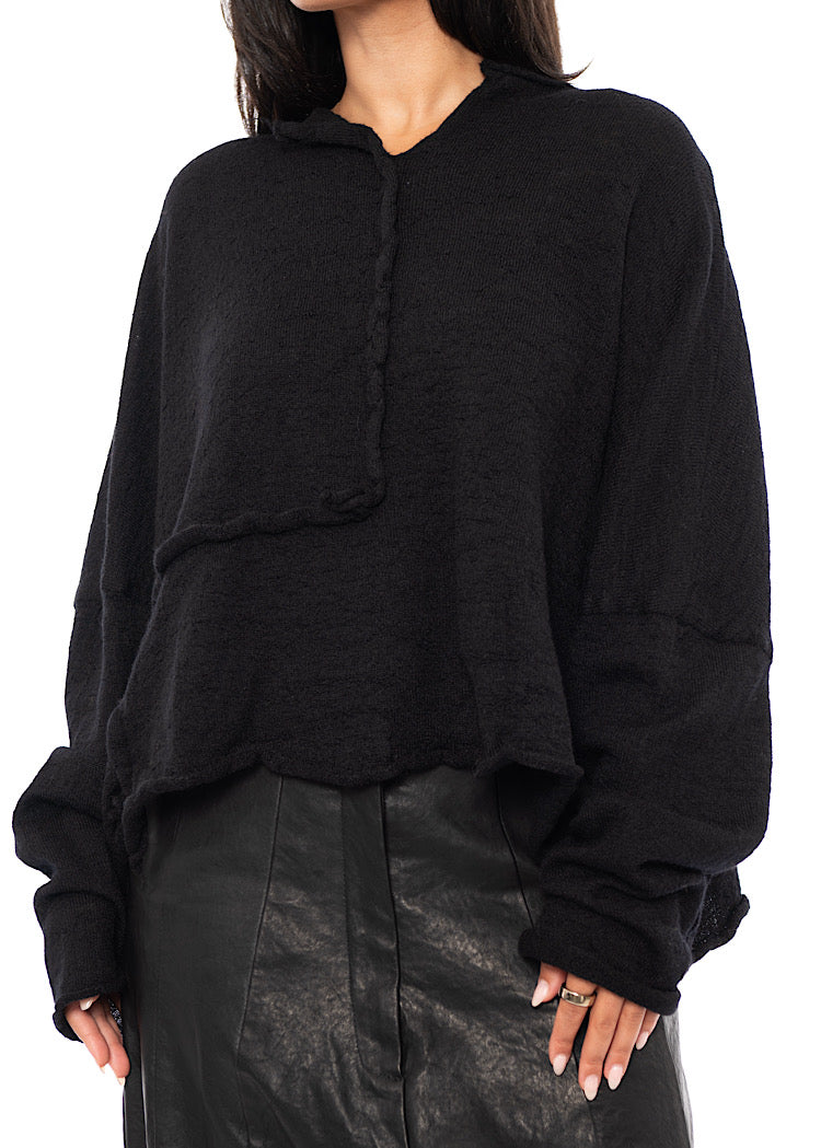 BOILED WOOL KNITTED PULLOVER