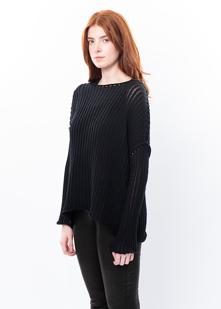 SORT AARHUS KNITTED PULLOVER