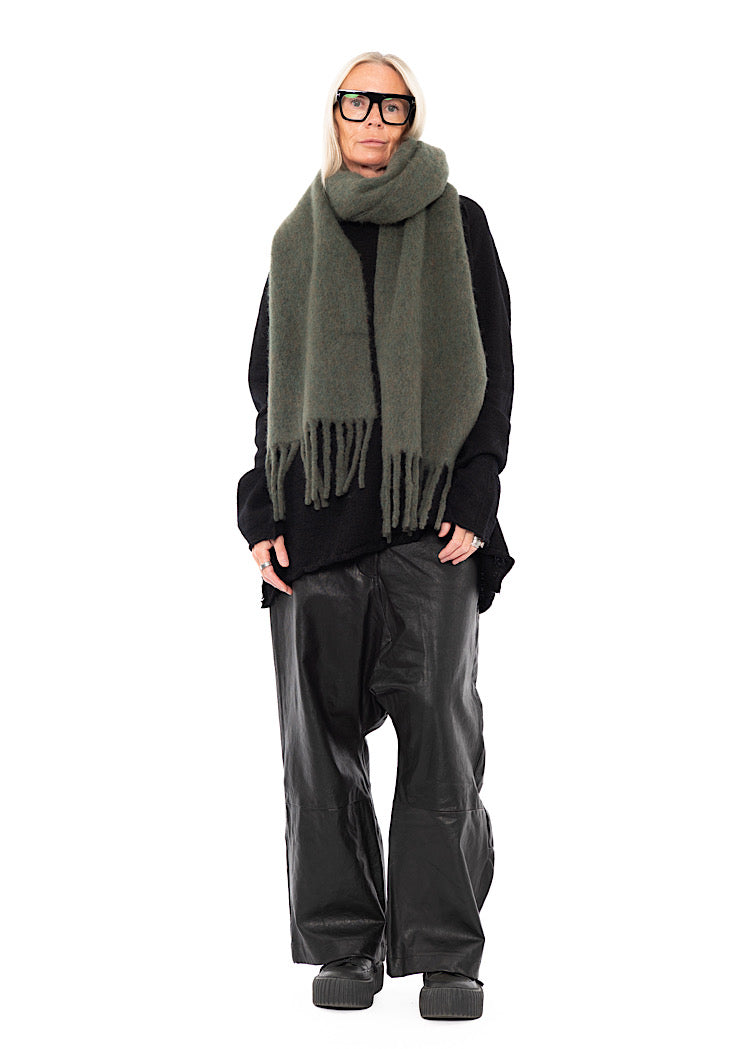 FRINGED ALPACA-BLEND SCARF