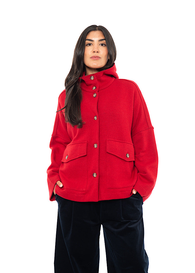 OVERSIZED HOODED WELL JACKET