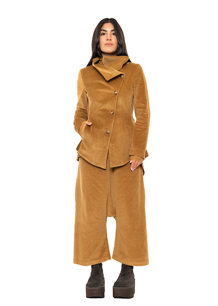 DROP CROTCH STRETCH CORD VELVET TROUSER