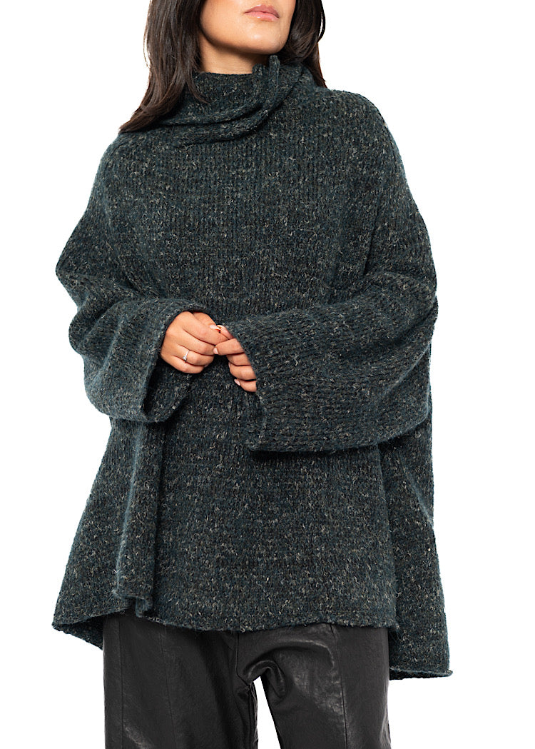 RELAXED MARLED KNIT TUNIC