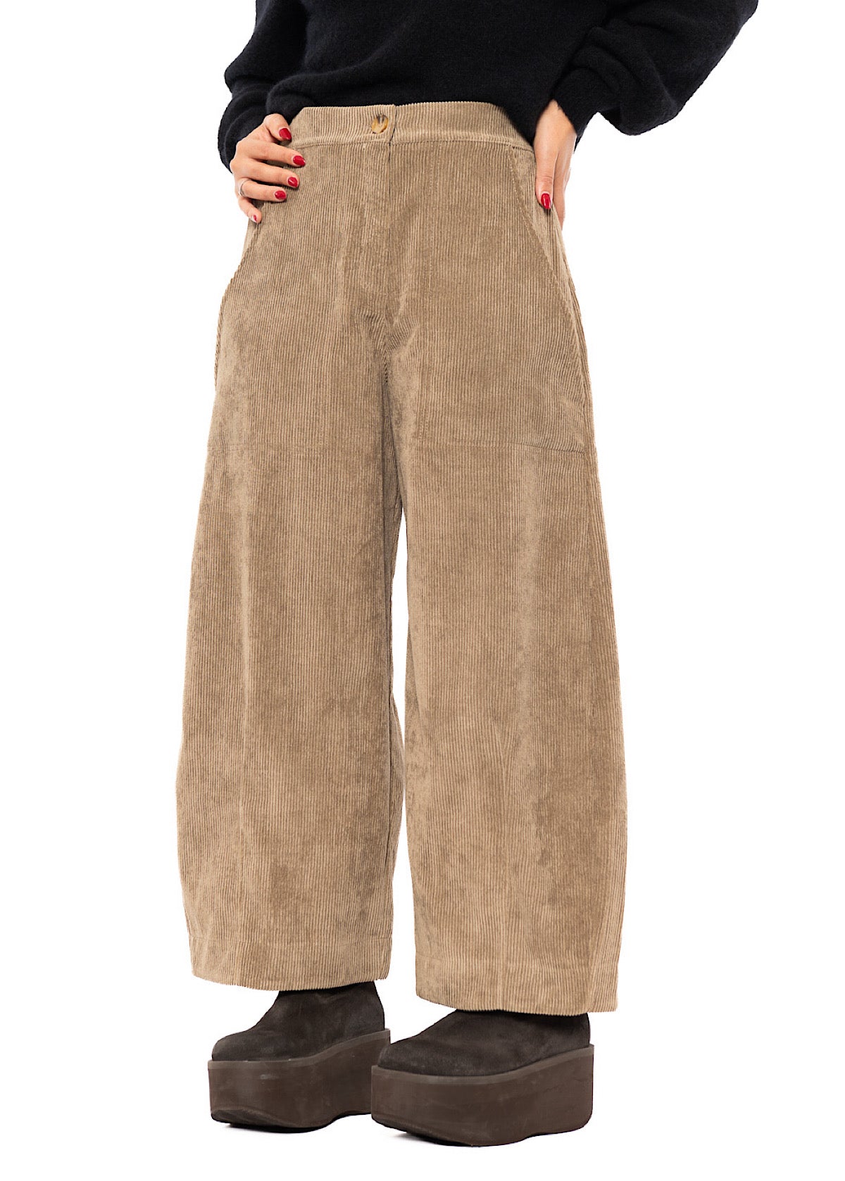CORDUROY WIDE-LEG BALLOON TROUSER