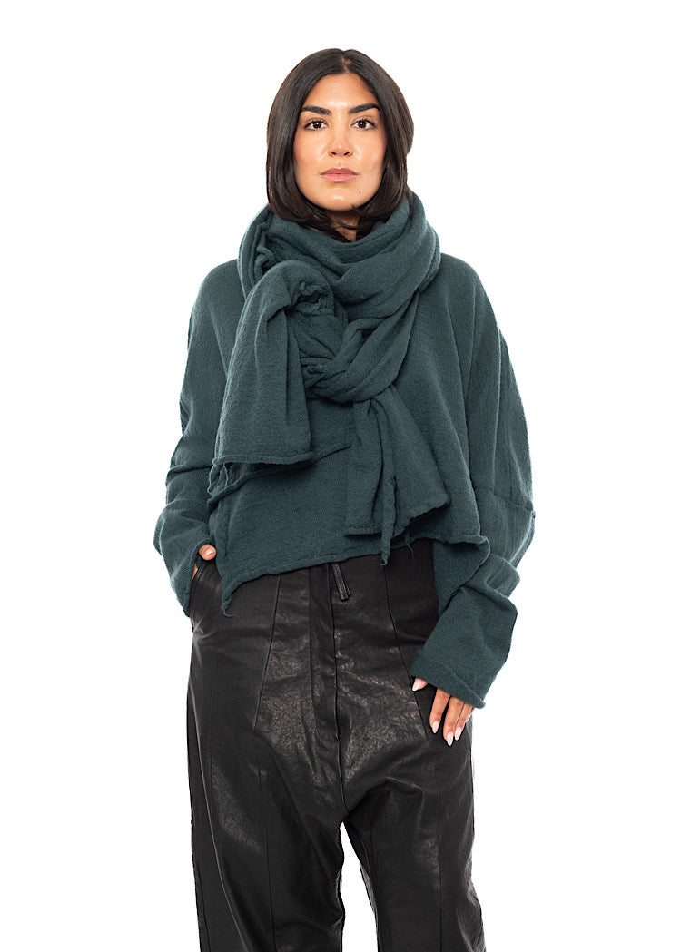 BOILED WOOL POCKET SCARF