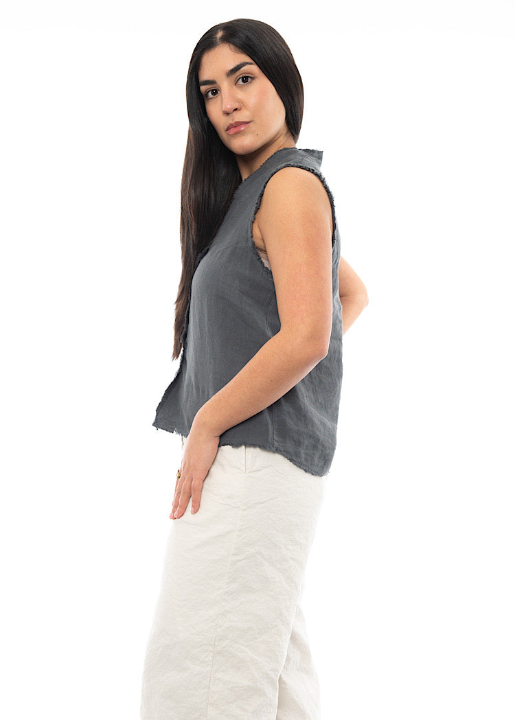 AEQUAMENTE LINEN WAISTCOAT