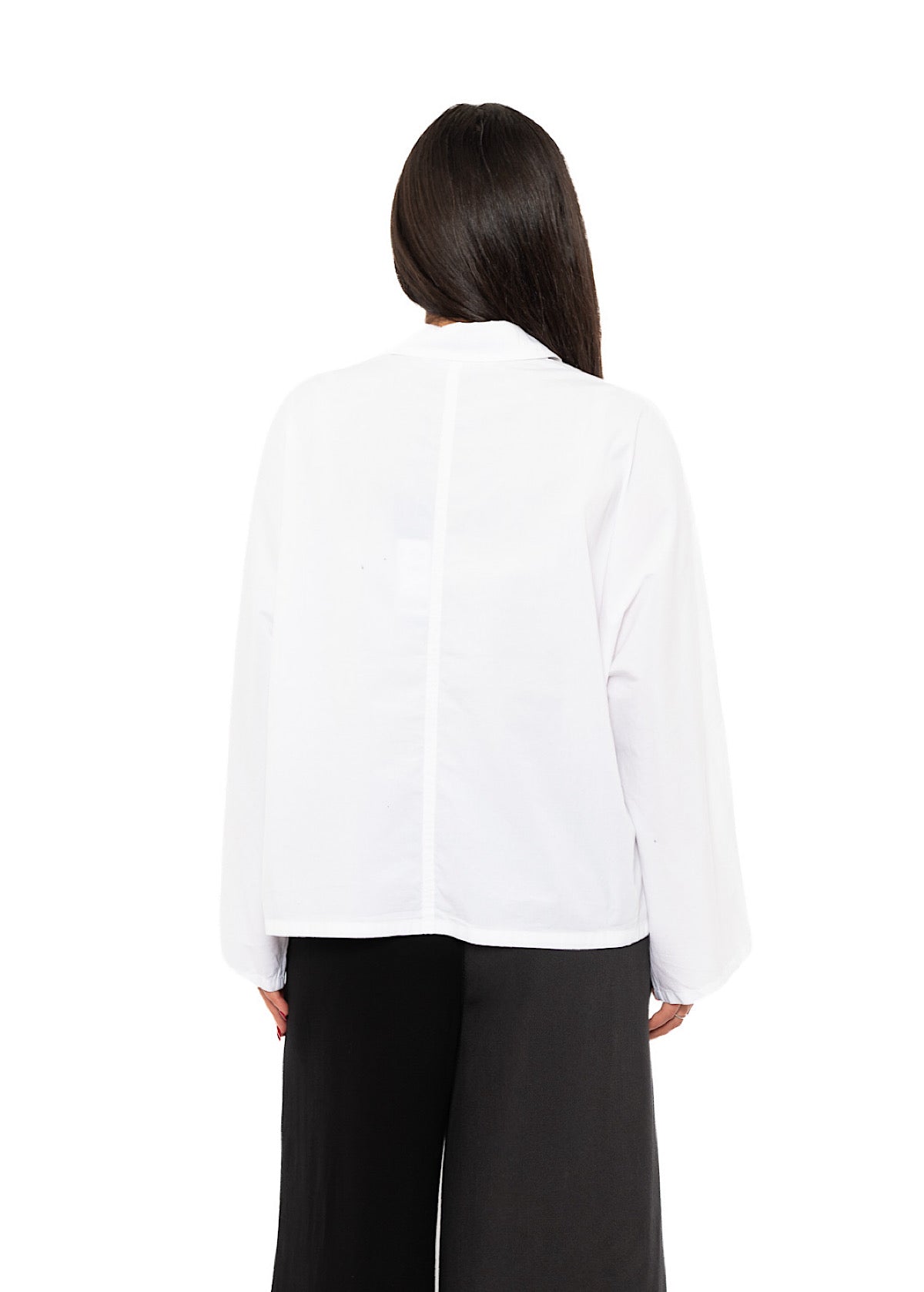 BOXY COTTON BATWING SLEEVED BLOUSE