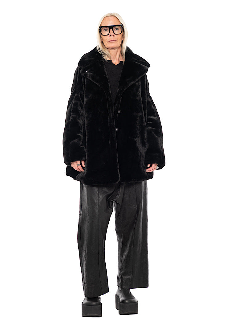 FAUX FUR COCOON JACKET