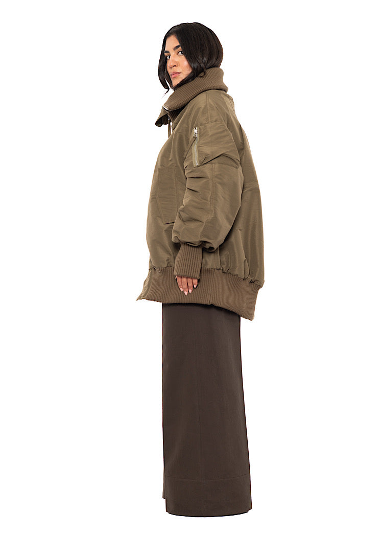 OVERSIZED PADDED BOMBER JACKET