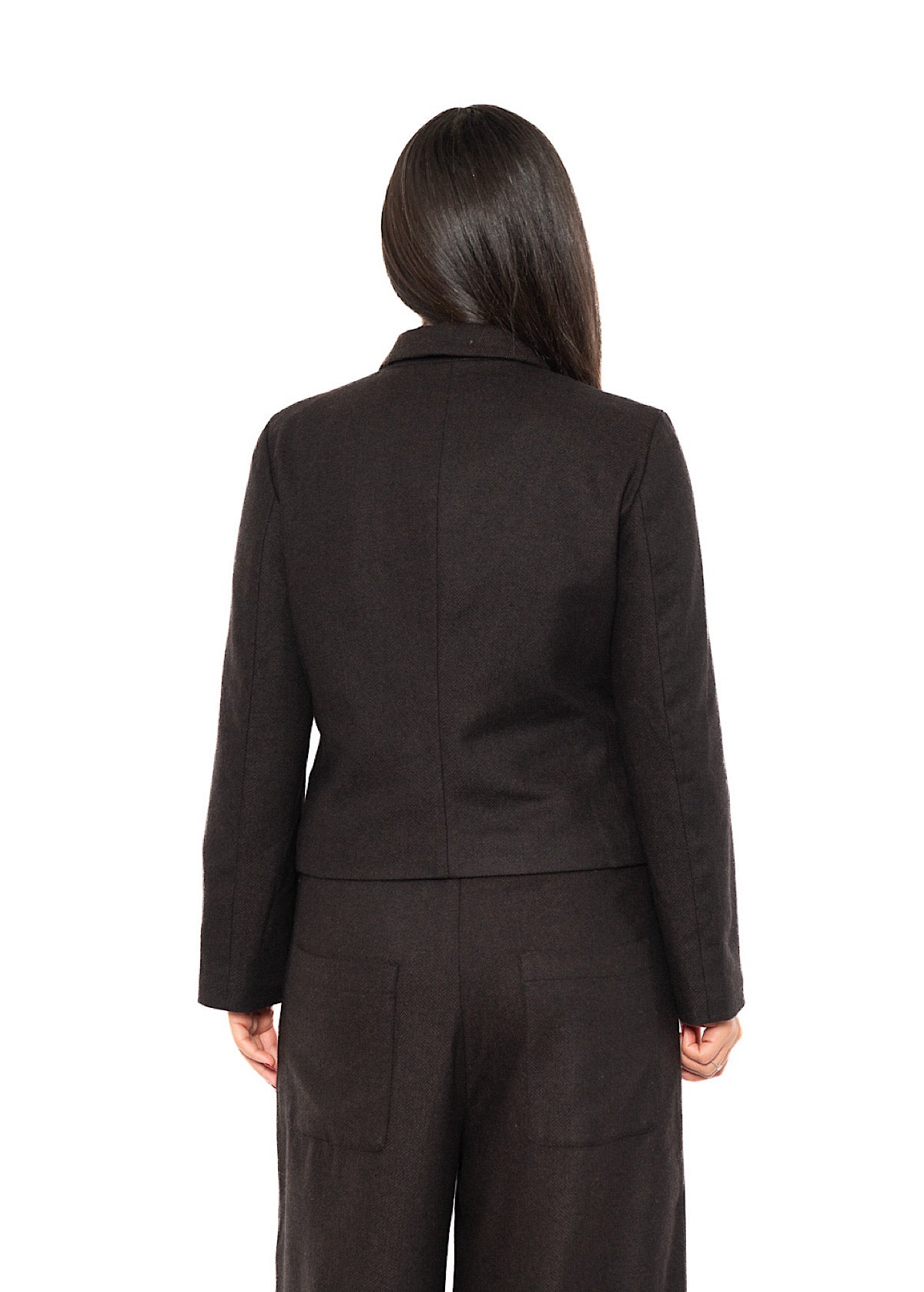 CROPPED HERRINGBONE GINNY JACKET