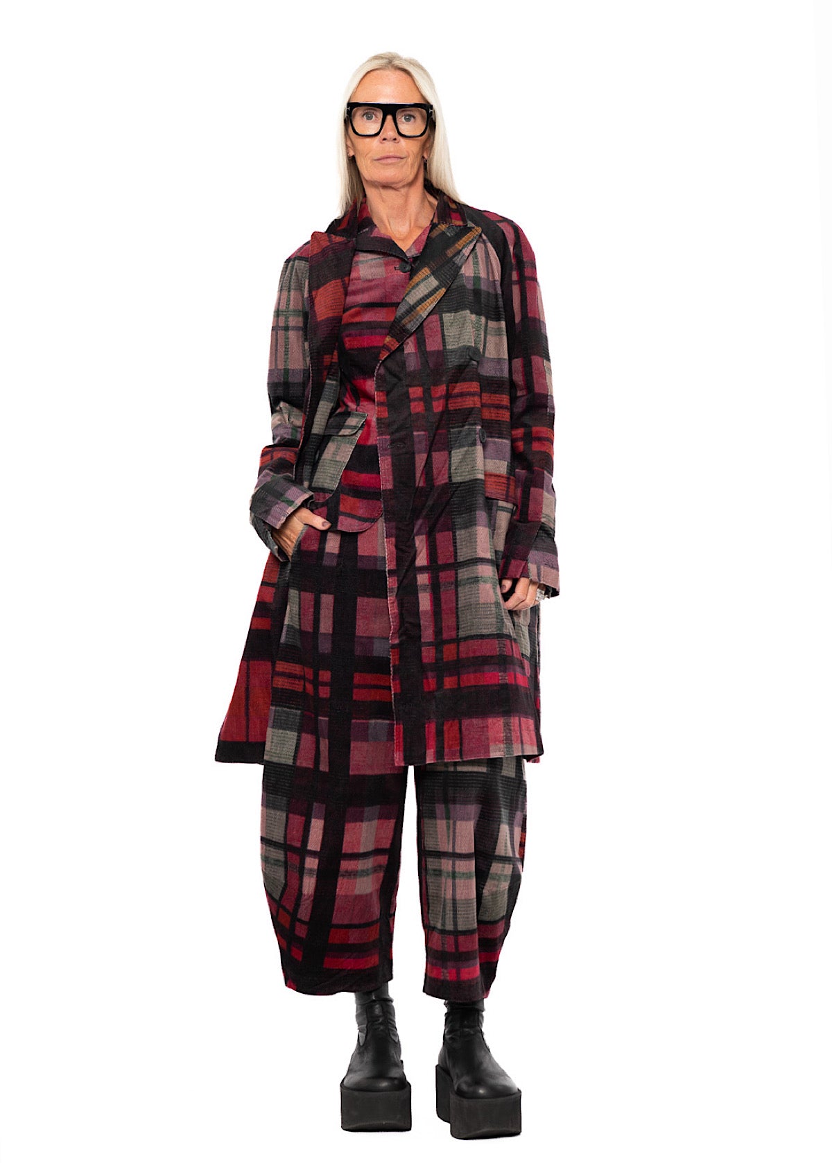 HERITAGE CHECK DOUBLE-BREASTED COAT