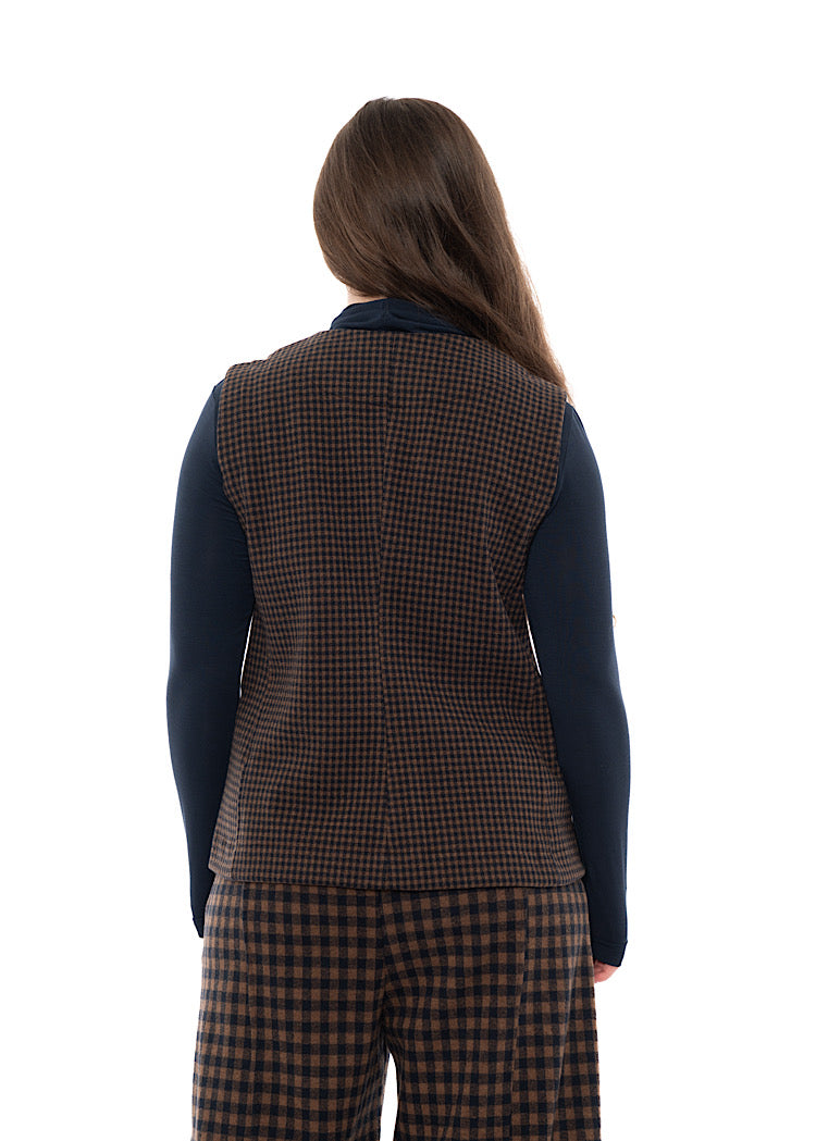 MICRO-CHECK GENNY WAISTCOAT