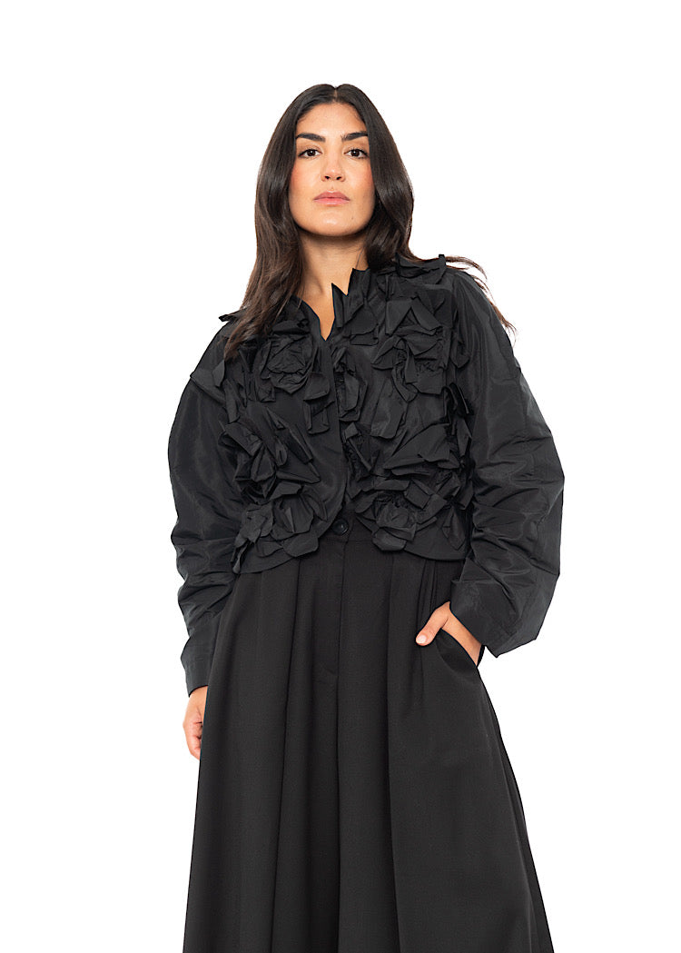 FLOWER APPLIQUÉ SHORT JACKET