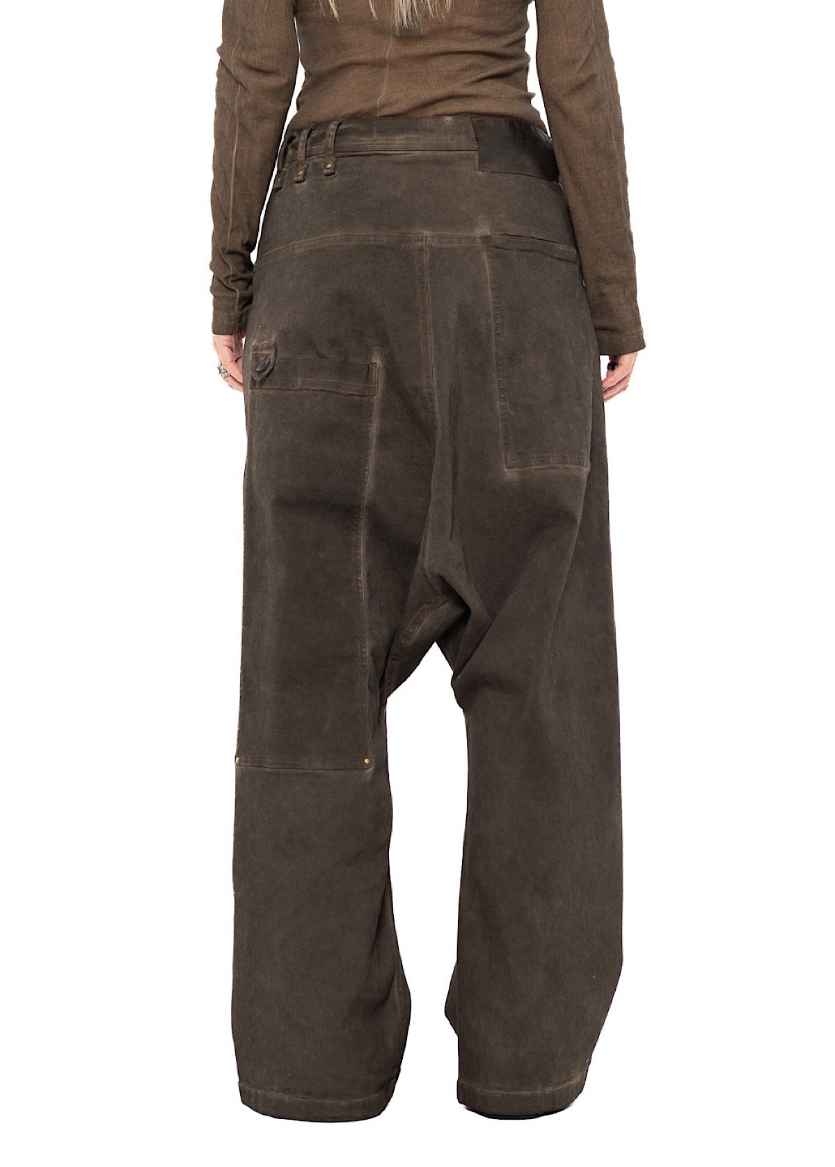 GARMENT-DYED WIDE-LEG DENIM TROUSER