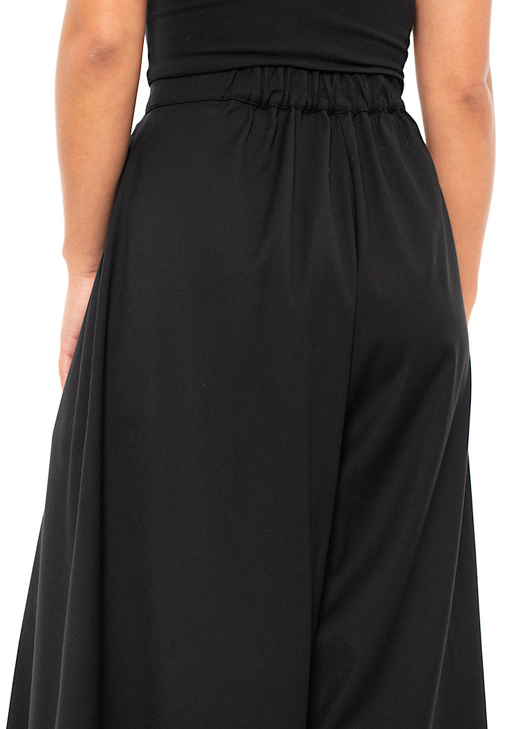 PLEATED WIDE LEG TROUSER