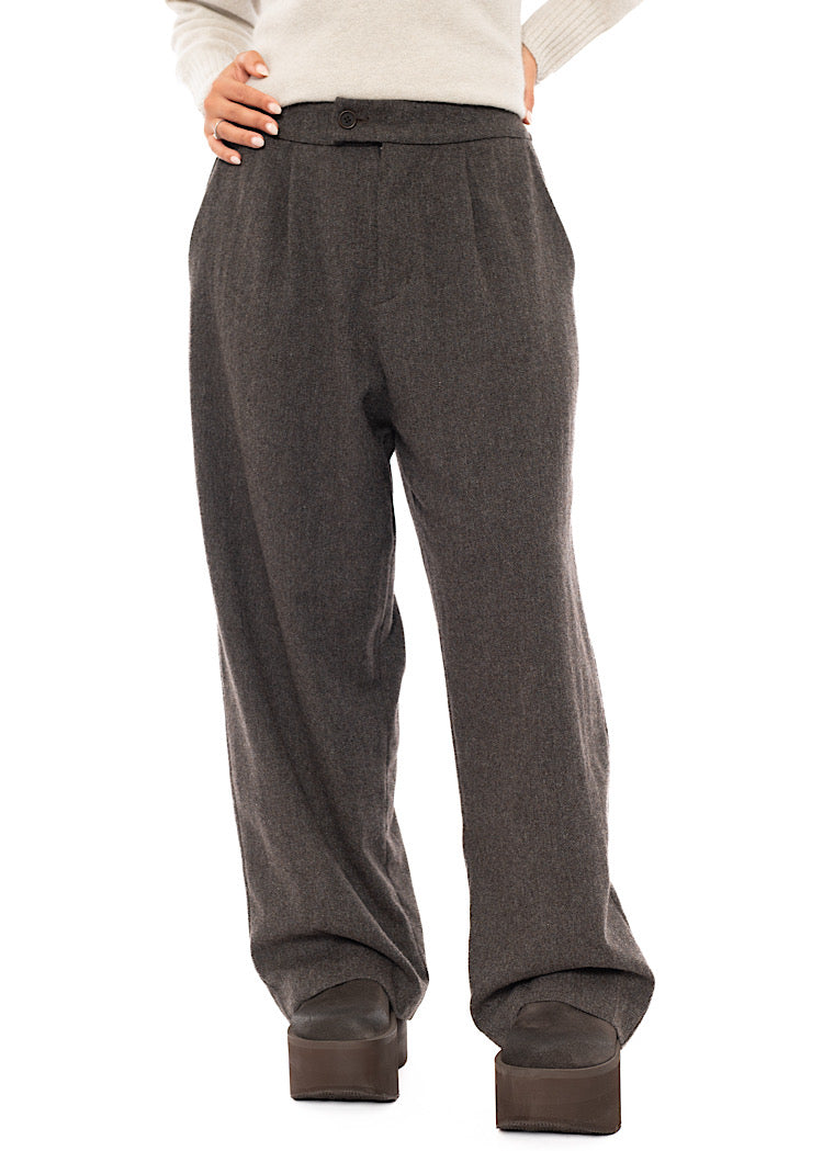 TWEED WIDE-LEG TROUSER