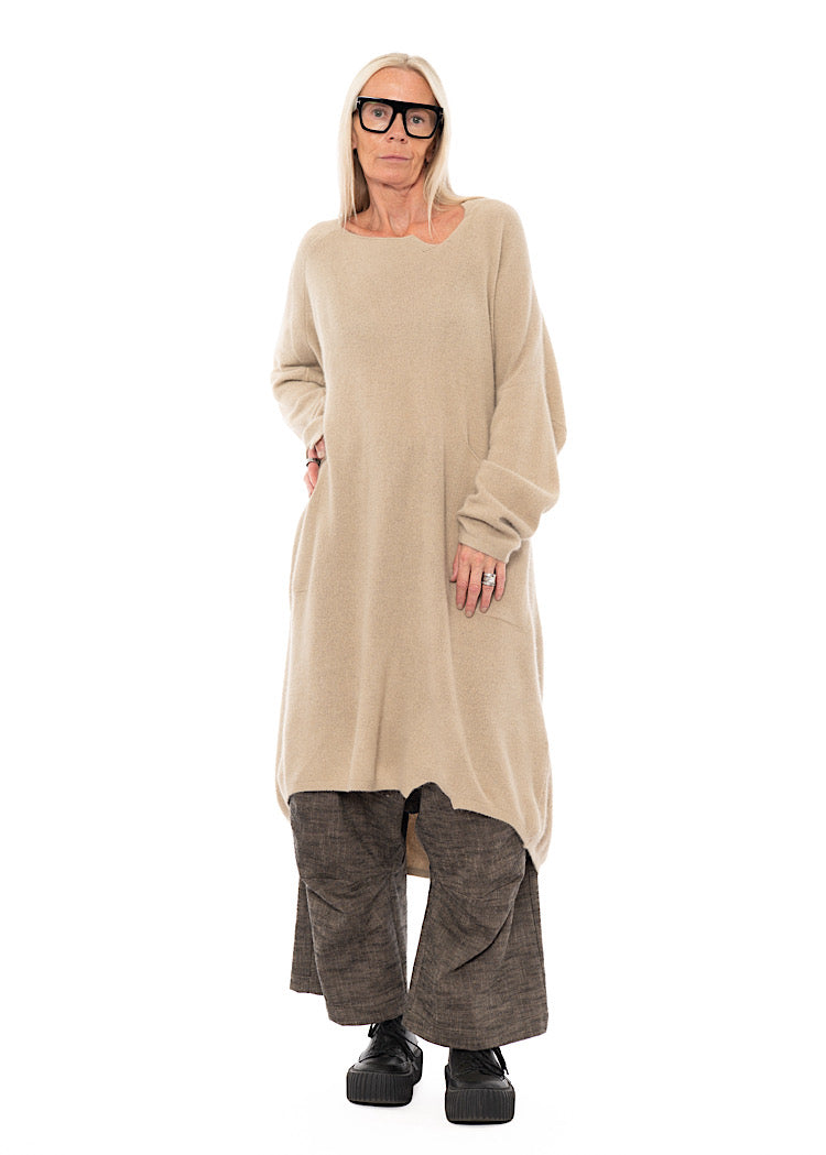 SIGNATURE RACCOON HAIR KNITTED TUNIC
