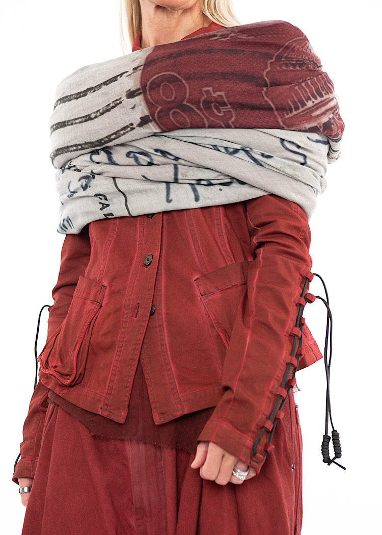 RUNDHOLZ DIP KNITTED SCARF