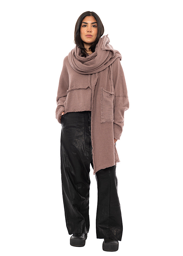 BOILED WOOL POCKET SCARF