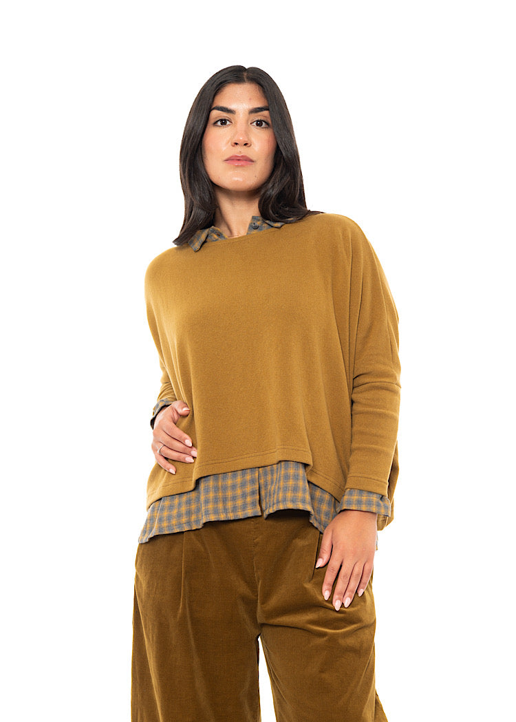 SIGNATURE COTTON-FLEECE KIRA PULLOVER