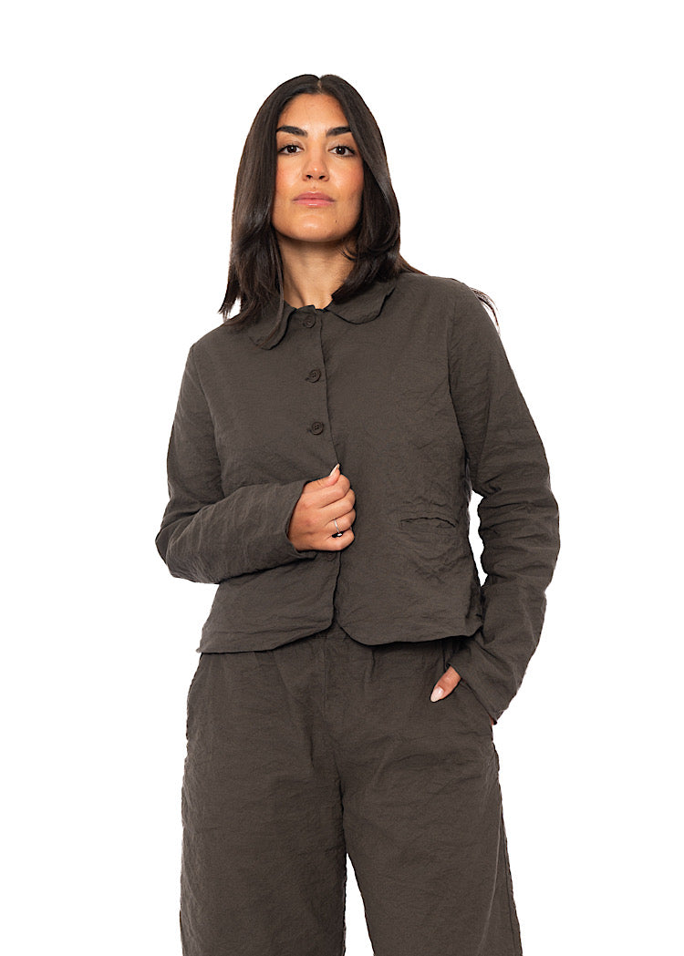 SIGNATURE CRINKLE BOXY JACKET