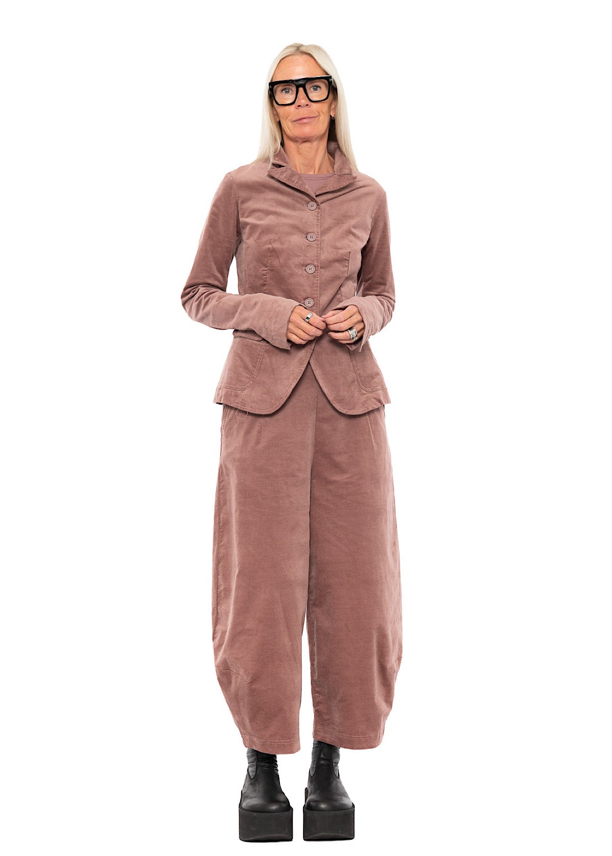 TAILORED STRETCH-VELVET JACKET