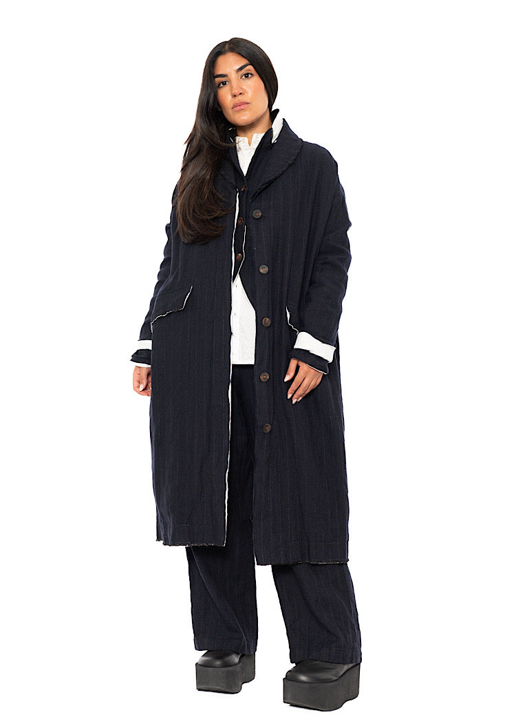 PINSTRIPE MARY COAT